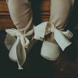 Donsje Crib Dress Leather Shoes Cream/white 0-6m